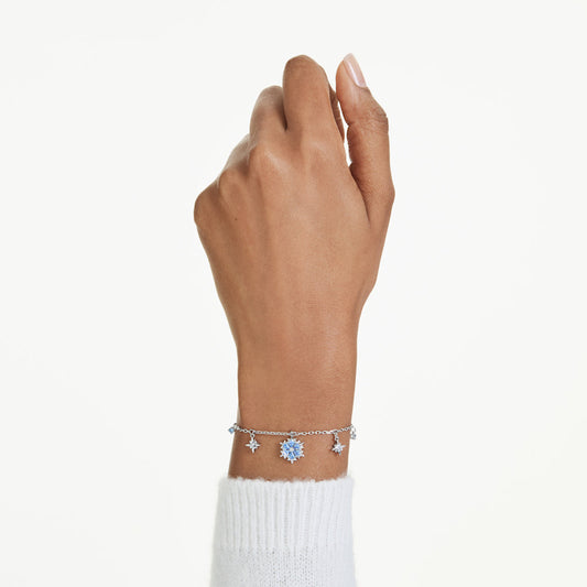 Pulsera Magic, Copo de nieve, Azul, Baño de rodio