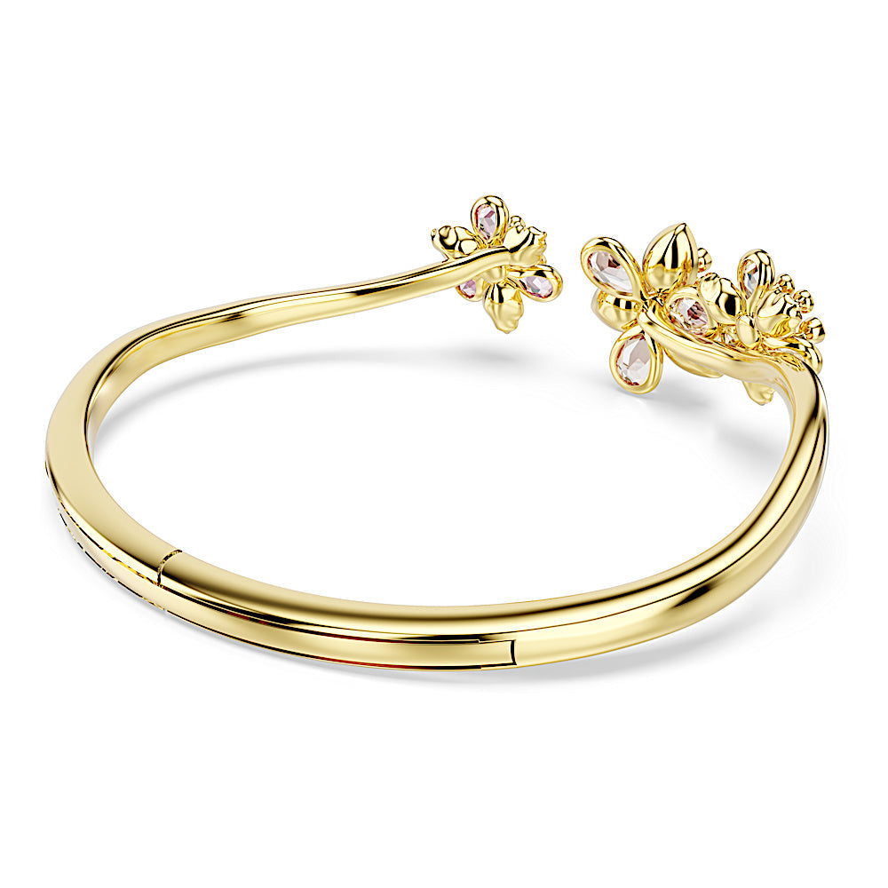 Brazalete Idyllia, Tallas mixtas, Flor, Multicolor, Baño tono oro