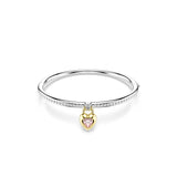 Brazalete Idyllia, Tallas mixtas, Corazón, Rosa, Combinación de acabados metálicos