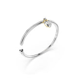 Brazalete Idyllia, Tallas mixtas, Corazón, Rosa, Combinación de acabados metálicos