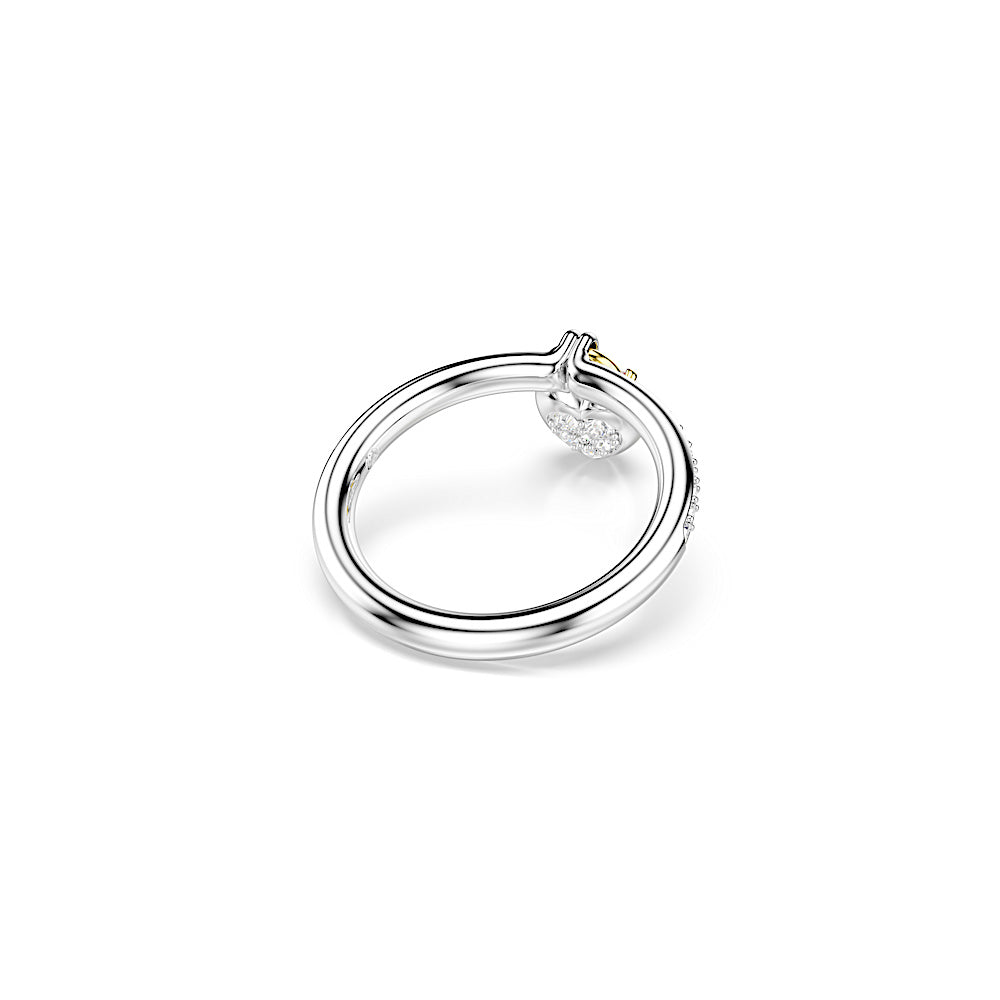 Anillo con motivo Idyllia, Tallas mixtas, Corazón, Rosa, Combinación de acabados metálicos
