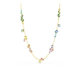 Collar Gema, Tallas mixtas, Multicolor, Baño tono oro