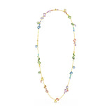 Collar Gema, Tallas mixtas, Multicolor, Baño tono oro