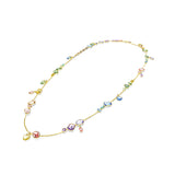 Collar Gema, Tallas mixtas, Multicolor, Baño tono oro
