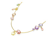 Collar Gema, Tallas mixtas, Multicolor, Baño tono oro