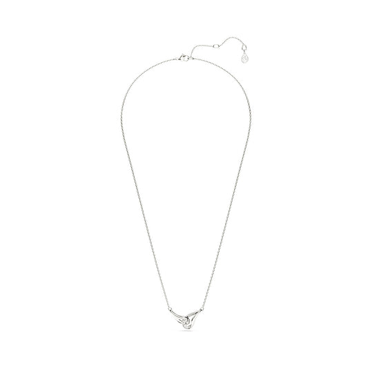 Colgante Classica, Talla redonda, Entrelazado, Blanco, Plata de ley