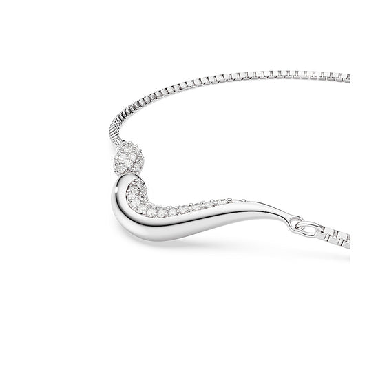 Pulsera Classica, Talla redonda, Blanca, Plata de ley