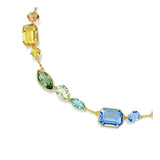 Collar Gema, Tallas mixtas, Multicolor, Baño tono oro