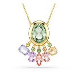 Colgante Gema, Tallas mixtas, Cristales colgantes, Multicolor, Baño tono oro