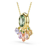 Colgante Gema, Tallas mixtas, Cristales colgantes, Multicolor, Baño tono oro