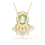 Colgante Gema, Tallas mixtas, Cristales colgantes, Multicolor, Baño tono oro