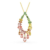 Colgante Gema, Tallas mixtas, Multicolor, Baño tono oro