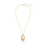 Colgante Gema, Tallas mixtas, Multicolor, Baño tono oro