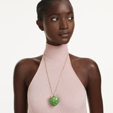 Colgante Idyllia, Tallas mixtas, Manzana, Verde, Baño tono oro