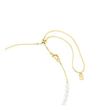 Gargantilla Idyllia, Perla de cristal, Tallas mixtas, Abeja, Blanca, Baño tono oro