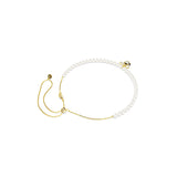 Gargantilla Idyllia, Perla de cristal, Tallas mixtas, Abeja, Blanca, Baño tono oro