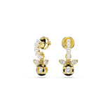Pendientes Idyllia, Perla de cristal, Tallas mixtas, Abeja, Multicolores, Baño tono oro