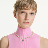 Charm Idyllia, Trébol, Verde, Baño tono oro