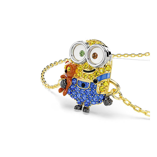 Pulsera Minions Bob, Pavé, Multicolor, Baño tono oro