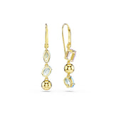 Pendientes Gema, Diseño asimétrico, Tallas mixtas, Multicolores, Baño tono oro