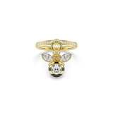 Anillo con motivo Idyllia, Tallas mixtas, Abeja, Multicolor, Baño tono oro