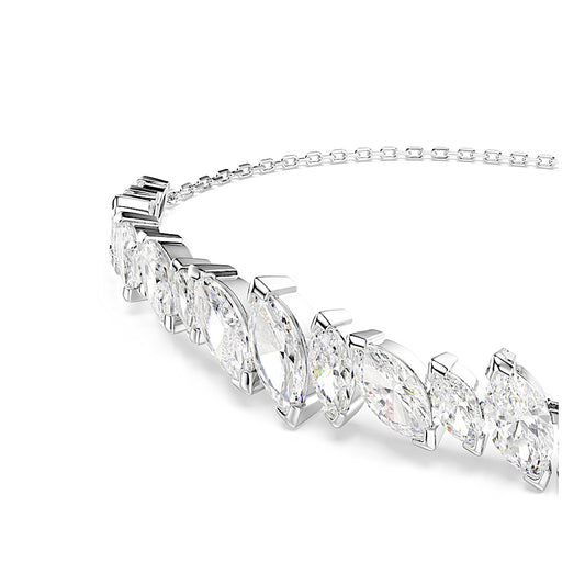 Pulsera Mesmera, Talla marquisa, Blanca, Baño de rodio