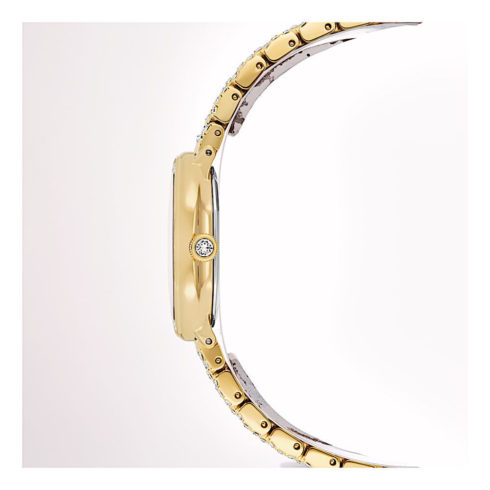 Reloj Dextera octagon, Fabricado en Suiza, Brazalete de metal, Tono dorado, Acabado tono oro