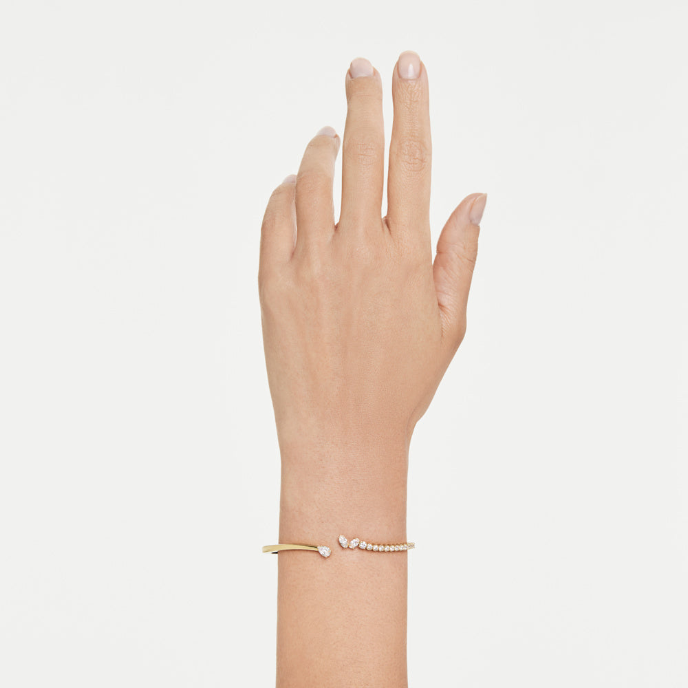 Brazalete Mesmera, Tallas mixtas, Blanco, Acabado en oro de 18 quilates