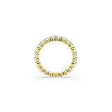 Anillo de banda Matrix Vittore, Talla redonda, Blanco, Baño tono oro