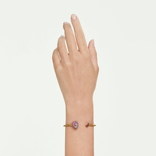 Brazalete Sublima, Talla pera, Rojo, Acabado en oro de 18 quilates