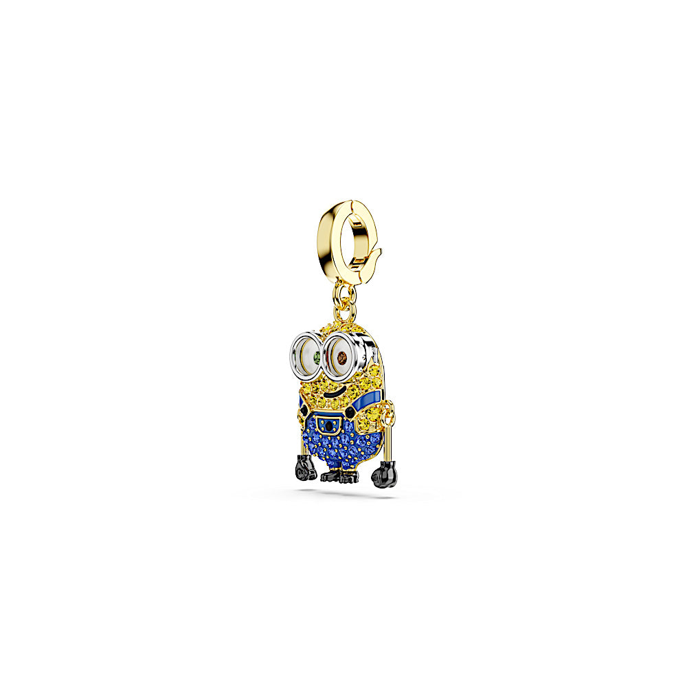 Charm Minions Bob, Pavé, Multicolor, Baño tono oro