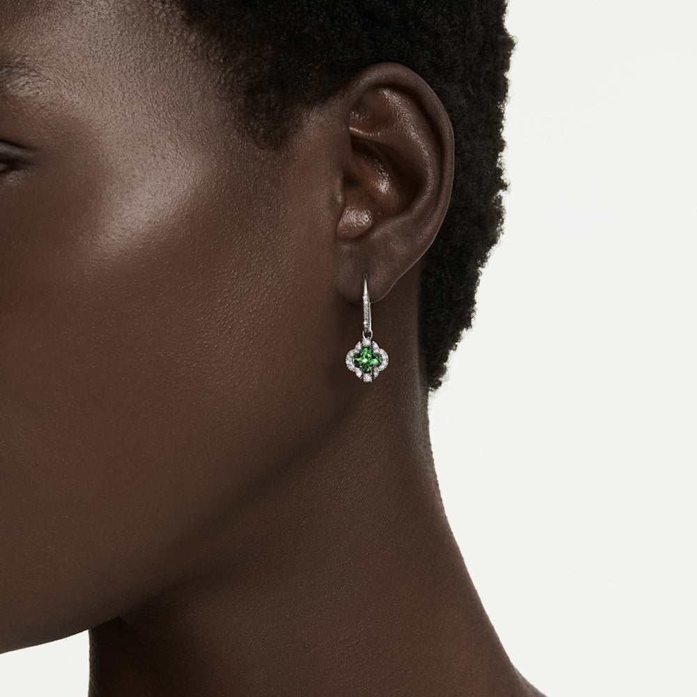 Pendientes Una Angelic, Tallas mixtas, Verdes, Baño de rodio