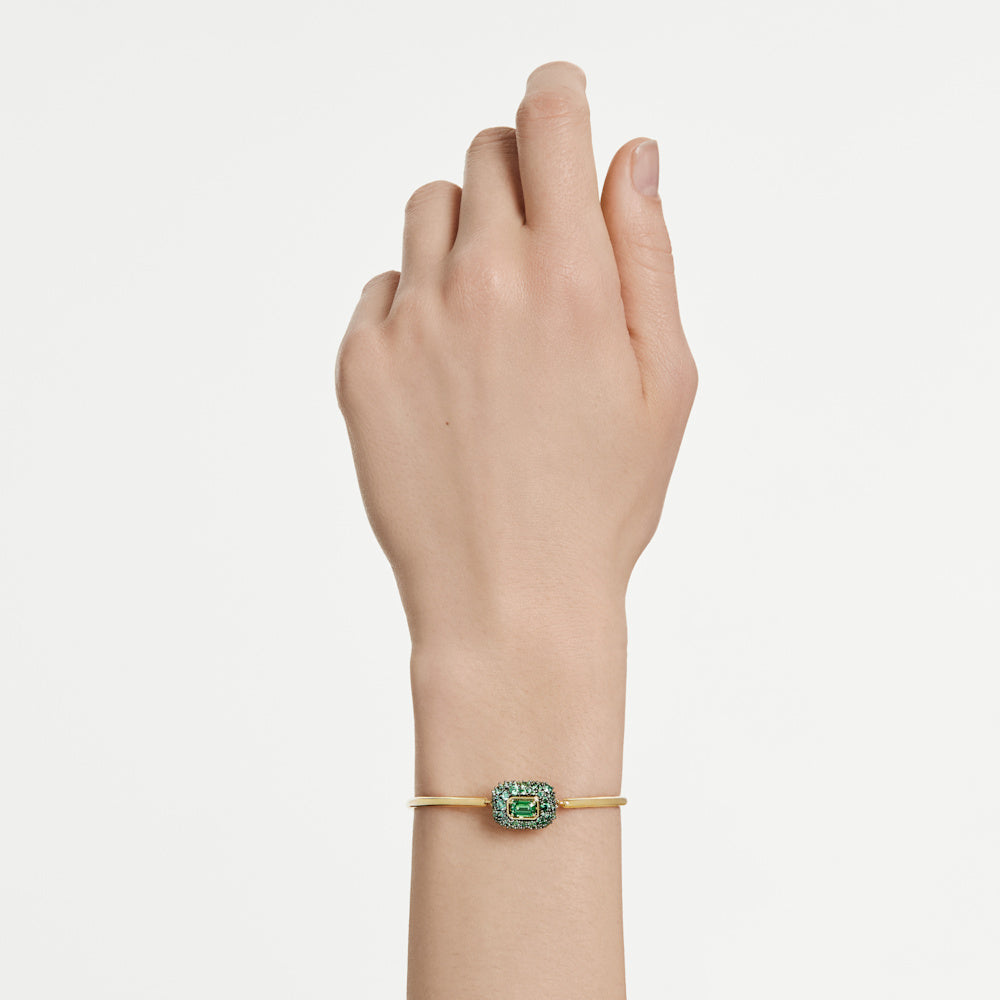 Brazalete Sublima, Talla octogonal, Verde, Acabado en oro de 18 quilates
