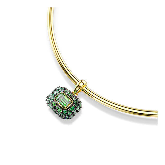 Gargantilla Sublima, Talla octogonal, Verde, Acabado en oro de 18 quilates