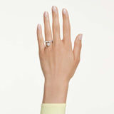 Anillo con motivo Idyllia Tallas mixtas, Corazón, Rosa, Combinación de acabados metálicos