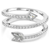Anillo con motivo Idyllia Tallas mixtas, Flecha, Blanco, Baño de rodio