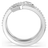 Anillo con motivo Idyllia Tallas mixtas, Flecha, Blanco, Baño de rodio