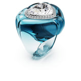 Anillo de cóctel Dulcis Talla de corazón, Pavé, Corazón, Azul