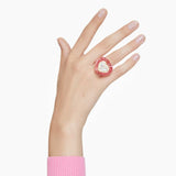 Anillo de cóctel Dulcis Talla de corazón, Pavé, Corazón, Rosa