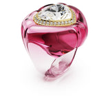 Anillo de cóctel Dulcis Talla de corazón, Pavé, Corazón, Rosa
