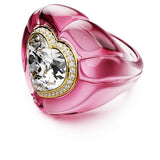 Anillo de cóctel Dulcis Talla de corazón, Pavé, Corazón, Rosa