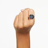 Anillo de cóctel Lucent, Gris, Baño de rodio