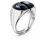 Anillo de cóctel Lucent, Gris, Baño de rodio