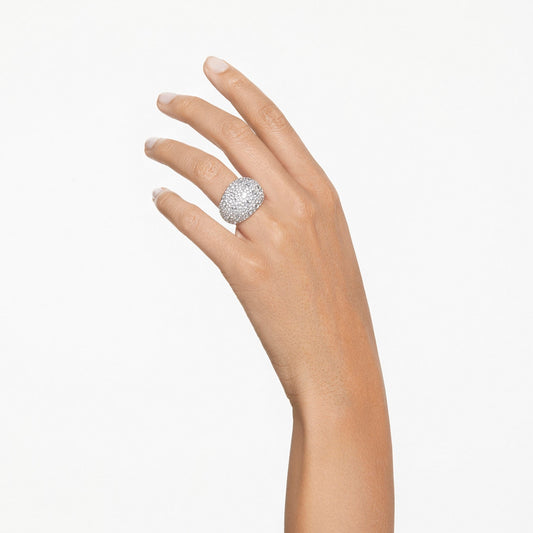Anillo de cóctel Sublima, Blanco, Baño de rodio