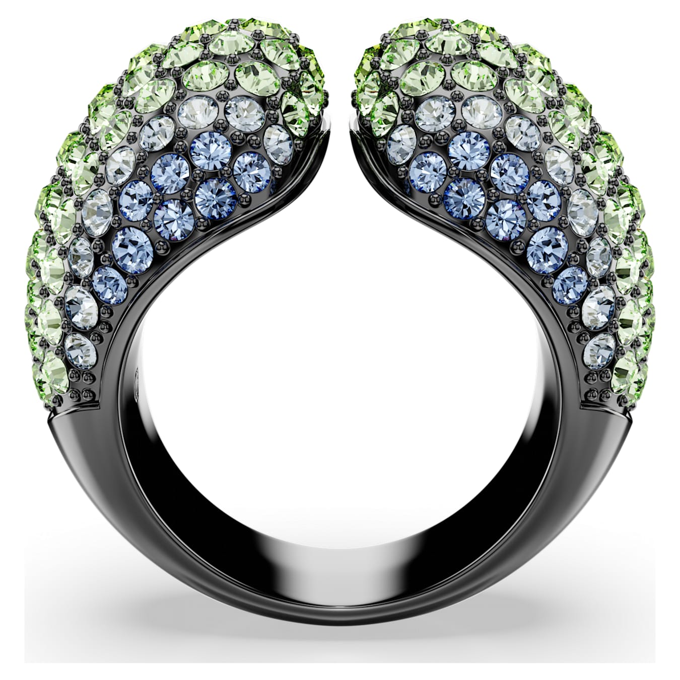 Anillo de cóctel Sublima Talla redonda, Multicolor, Baño de rutenio