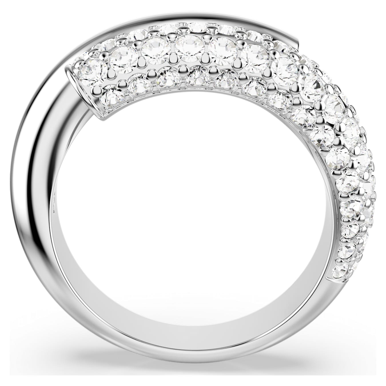 Anillo Dextera, Blanco, Baño de rodio