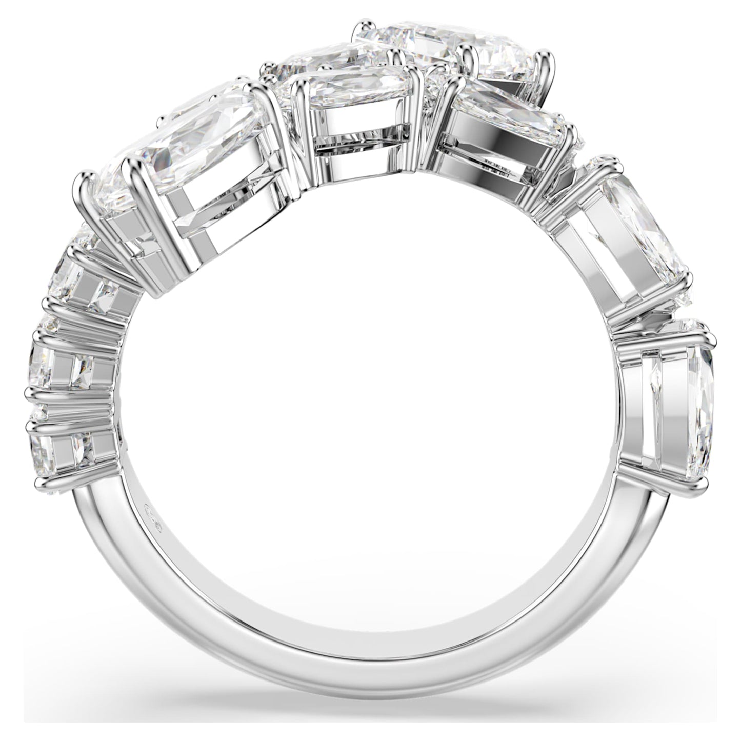 Anillo Matrix, Tallas mixtas, Blanco, Baño de rodio