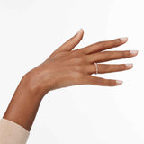 Anillo Matrix Vittore Talla marquisa, Blanco, Baño tono oro rosa
