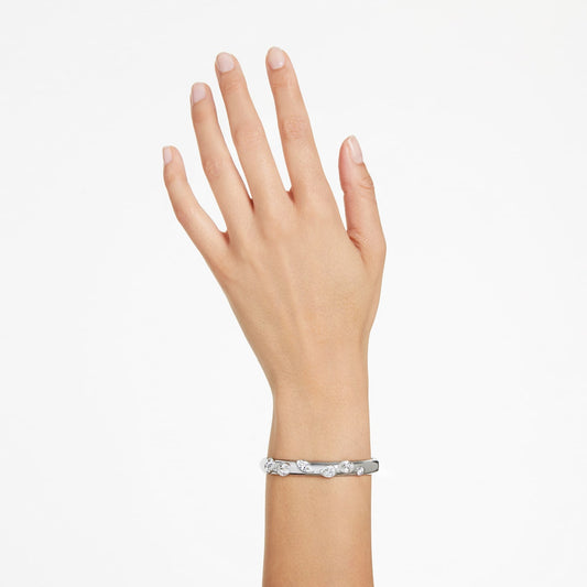 Brazalete Dextera, Tallas mixtas, Blanco, Baño de rodio