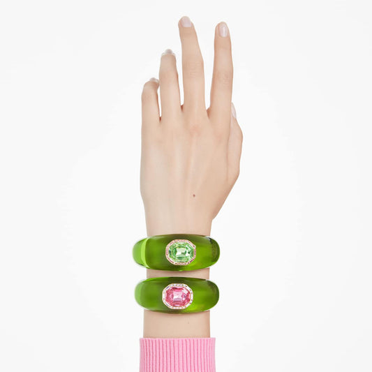 Brazalete Dulcis Conjunto (2), Talla octogonal, Pavé, Multicolor, Baño tono oro